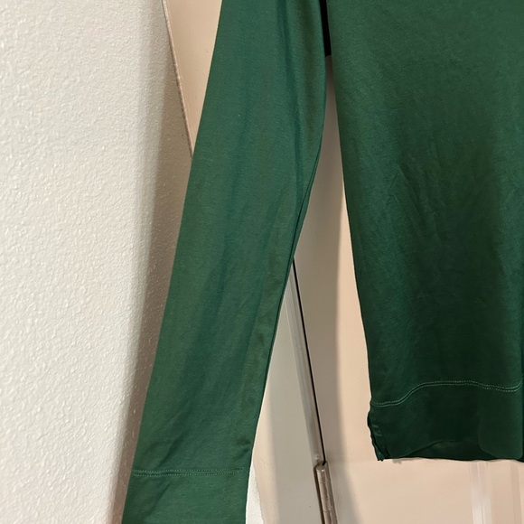 Reiss Deep Green Long Sleeve V-Neck Top - Picture 3 of 7